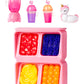 Rainbow High Littles Pool Day Playset + Small Doll (Pink 5.5”), Pool with Rainbow Slide, Accessories, Smoothie Stand, Kids Gift Ages 4+