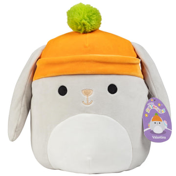Squishmallows Original 10-Inch Valentina The Grey Bunny - Official Jazwares Easter Plush - Collectible Soft & Squishy Bunny Stuffed Animal Toy - Gift