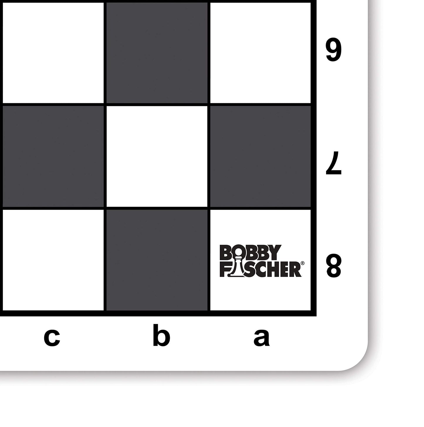 Bobby Fischer Tournament Roll Up Travel Chess Board - 20 inches - Mousepad Style with Gray Squares by WE Games