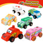 SHAPGEI 12 Pieces Wood DIY Car Toys Unfinished Wooden Cars Paintable Wood Car Blocks Crafts for Students Home Activities Easy Woodworking and Family