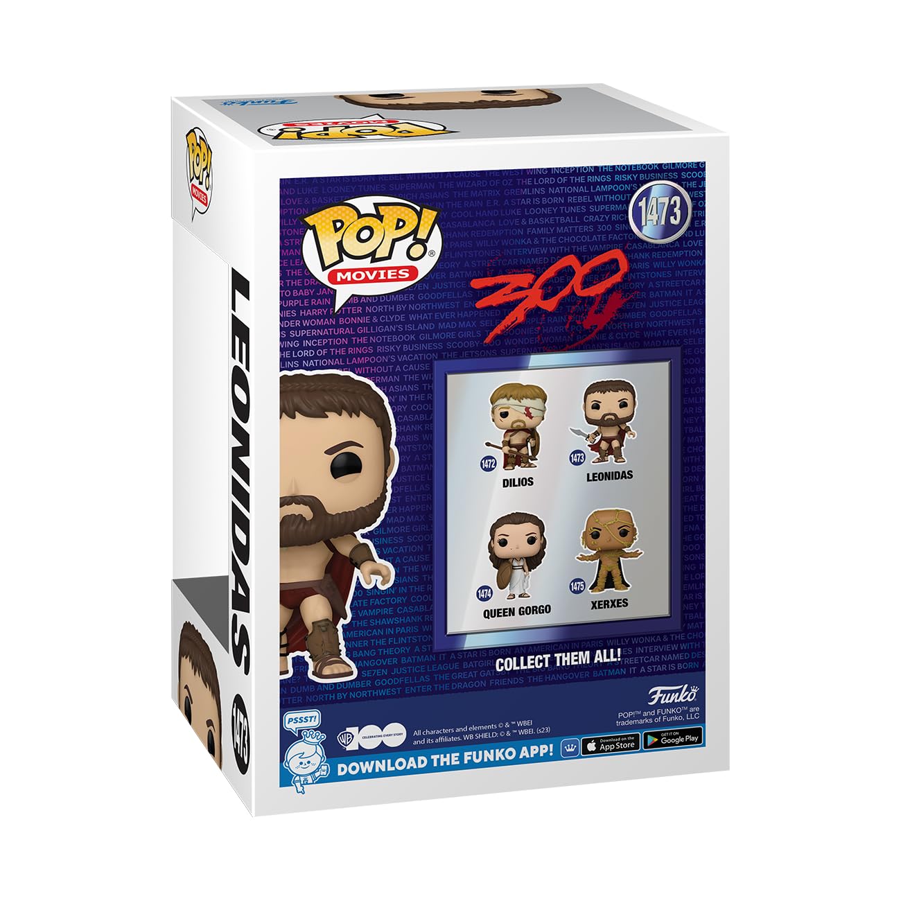 Funko POP! Movies: 300 - King Leonidas - 1/6 Odds for Rare Chase Variant - 300 The Movie - Collectable Vinyl Figure - Gift Idea - Official Merchandise