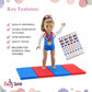 Emily Rose 18" Doll Gymnastics Outfit 5-Piece Set - Bejeweled Athletic Gymnast Leotard, Medal, Hair Bow, Mat, & Reuseable Stickers | American Girl