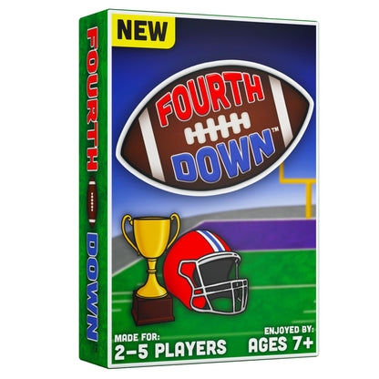Fourth Down Football Card Game for Kids & Families | Fast-Paced Sports Game for Kids 8-12 | Birthday Gift for Boys, Travel Game | Illustrated Football