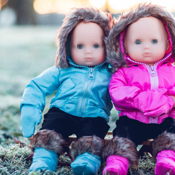 The Queen's Treasures 15 Inch Baby Doll Clothes , Set of Two Complete Pink & Blue Winter Outerwear Clothes. Two 6 Piece Outdoor Ski Outfits