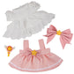 17cm Doll Clothes,6.7 Inches(15-17cm ) Cute Clothes Suitable for Dolls Accessories, 4-Piece Clothes for Dolls Outfit (NO Doll) (Pink Princess)