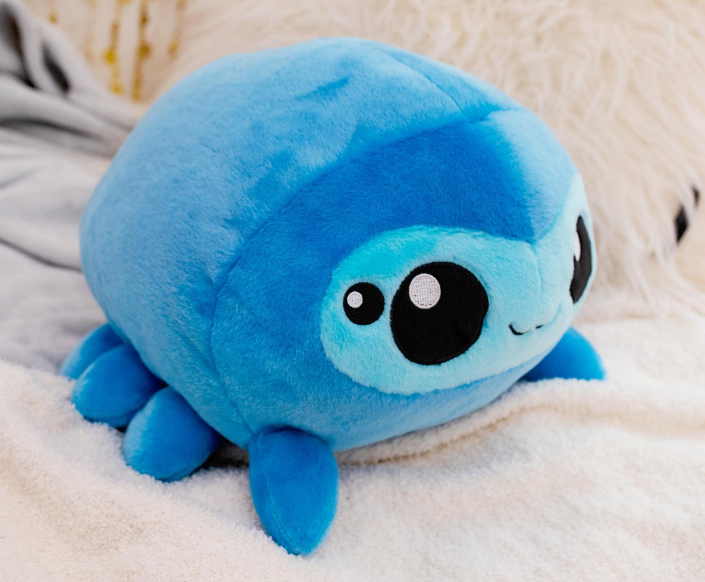 MochiOshis 12-Inch Character Plush Toy Wahiko Webboshi Blue Spider | Cute Plushies and Soft Stuffed Animals, Room Decor Essentials | Presents