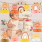 First Trip Around The Sun Decorations Honeycomb Centerpieces, Little Sunshine Table Toppers, Sun Birthday Party Decoration for Sunshine Baby Shower