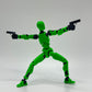 QAONIE 3D Printed 5.54-inch Multi-Jointed Action Figures Dummy13, Full Body Mechanical Movable Toy, Multiple Accessories, Hand Painted Figure, Desk