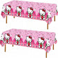 DXRZYS 2 Pc Hello Cat Birthday Party Decorations - Disposable Plastic Tablecloth Disposable Table Cover | Birthday Party Supplies Decorations (Pink)