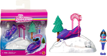 Barbie Mini Land Collectible Playsets with 1.5-inch Doll, Interactive Play Areas for Storytelling Fun