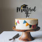 Black Glitter Mastered It Cake Topper,College Grad,Congratulations MBA Graduation Party Decorations Supplies 1
