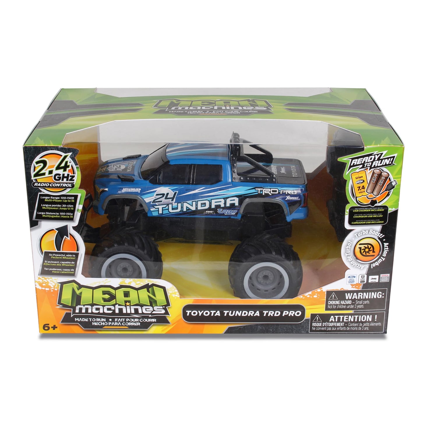 NKOK Mean Machines RTR RC Toyota Tundra Blue Turbo Boost, Wheelies & Donuts