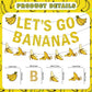 Banana Party Decorations Banana Birthday Decorations Let's Go Bananas Banner Hanging Swirls for Fruit Themed Party Decorations