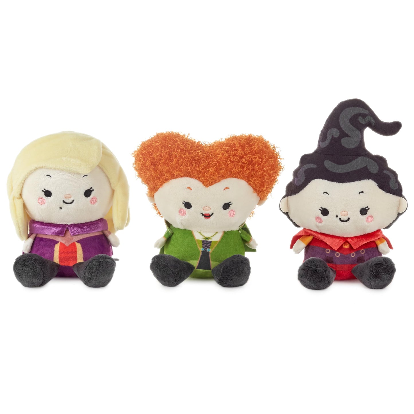 Hallmark Better Together Disney Hocus Pocus Magnetic Plush Toys, Set of 3 (Sanderson Sisters) for Kids, Friends, Fans
