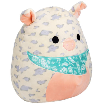 Squishmallows Rosie Pig 12 Inch Plush Official Jazwares Ultra-Soft Stuffed Animal Pillow, Cute Farm Toy with Bandana Collectible Cozy Cuddle Buddy