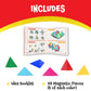 POPULAR PLAYTHINGS Tri-Mags Magnetic Puzzle Toy, Pyramid Stacking Blocks for Creative and Stem Learning, Gifts for Kids - 48 Pieces