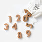 Wee Gallery Bamboo Numbers Set - Number Learning for Baby, Toddler, Preschool Age Kids - Interactive Wooden Numbers to Stimulate Early Development