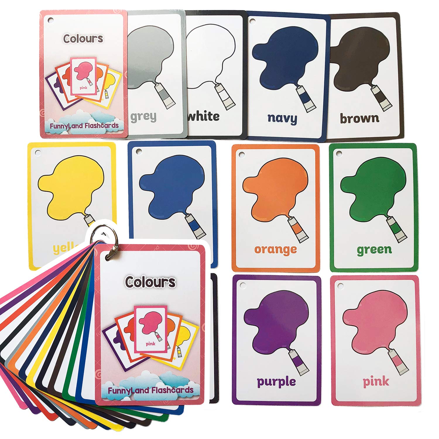 12PCS/Set Color Kids Gifts English Flash Cards Pocket Card Educational Learning Baby Toys for Children Pre-Kindergarten