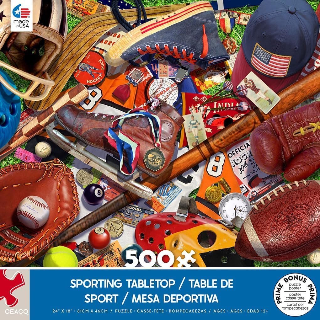 Ceaco - Sporting Tabletop - 500 Piece Jigsaw Puzzle