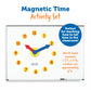 Learning Resources Magnetic Time Activity Set, Homeschool, Time Telling, Basic Math Skills, Giant Demo Clock, Whiteboard Accessories, Grades K+