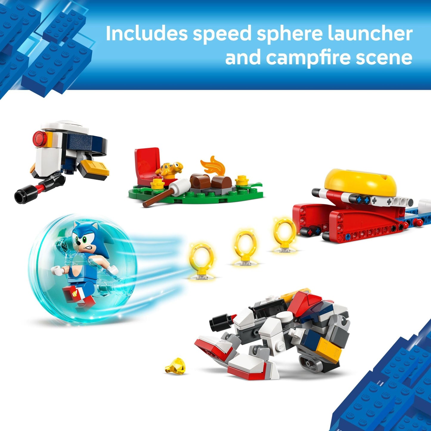 LEGO Sonic the Hedgehog : Sonic’s Campfire Clash, Collectible Gaming Toy for Kids and Video Game Fans, Fun Buildable Playset for Boys and Girls Aged 7