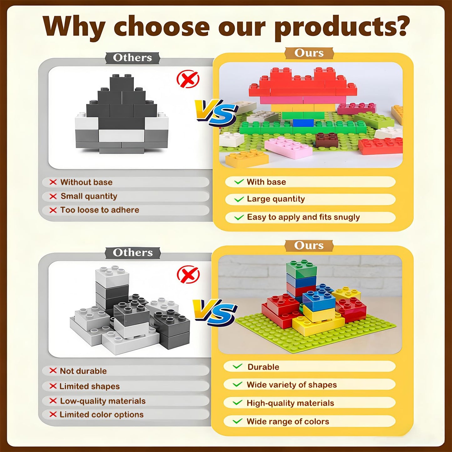 Building Blocks Set for Kids with Baseplate Big Building Bricks 101Pcs Classic Bulk Sensory Toy for Kids Toddlers Boys Girls 15 Random Colors Birthday