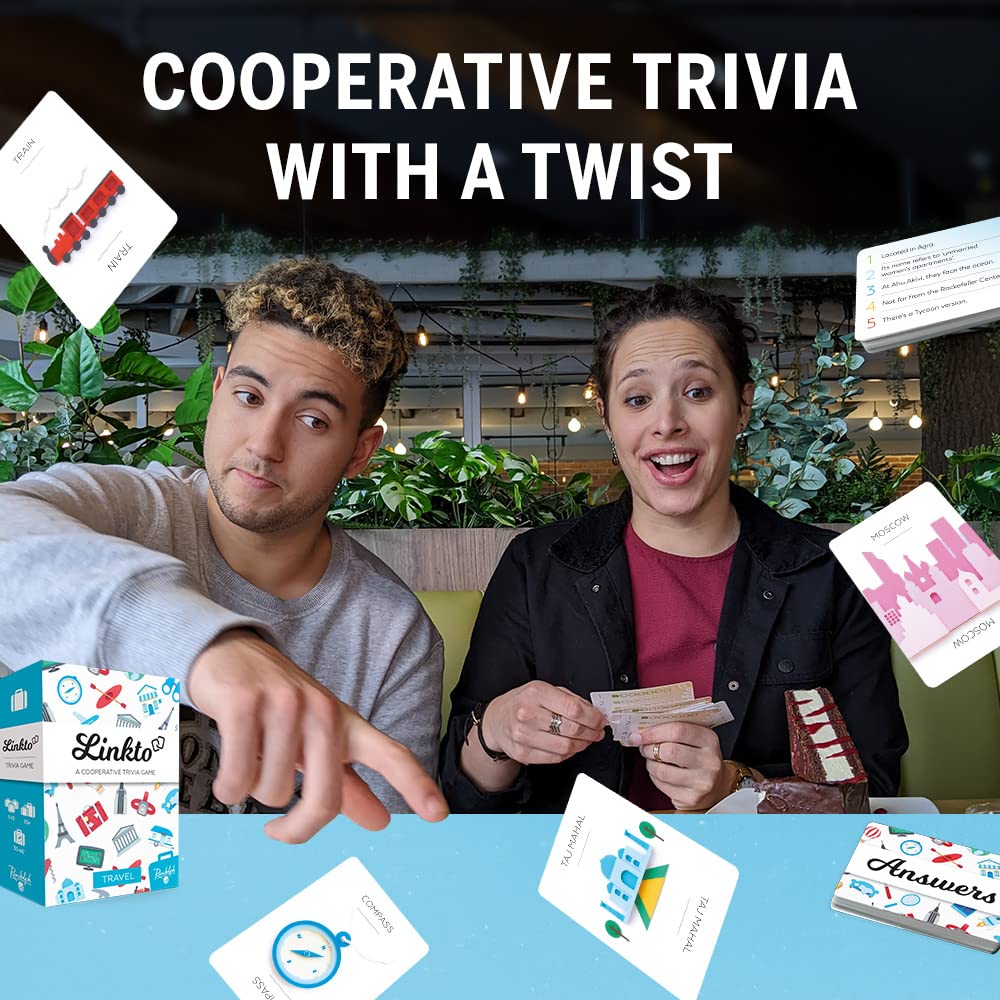 Linkto Travel | Trivia Game for Teens and Adults | Ages 10+ | 1 to 10 Players | 30 Minutes