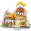 Finger Rock Street View Mini City Taiyaki Shop Building Set, Cute Panda Animals Building Toys Creative Architecture Set, Ideas Gifts for Adults Teens