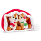 Disney Store Official Chip 'n Dale Holiday Plush Set in Santa Hat - 5 Inch Mini Stuffed Animals in a Santa Hat - Holiday Plush Figure Toys with Furry