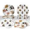 40PCS Dog Birthday Party Supplies Puppy Party Decorations Dog Party Plates and Napkins Disposable Party Tableware Set for Doggy Kids Dog Party