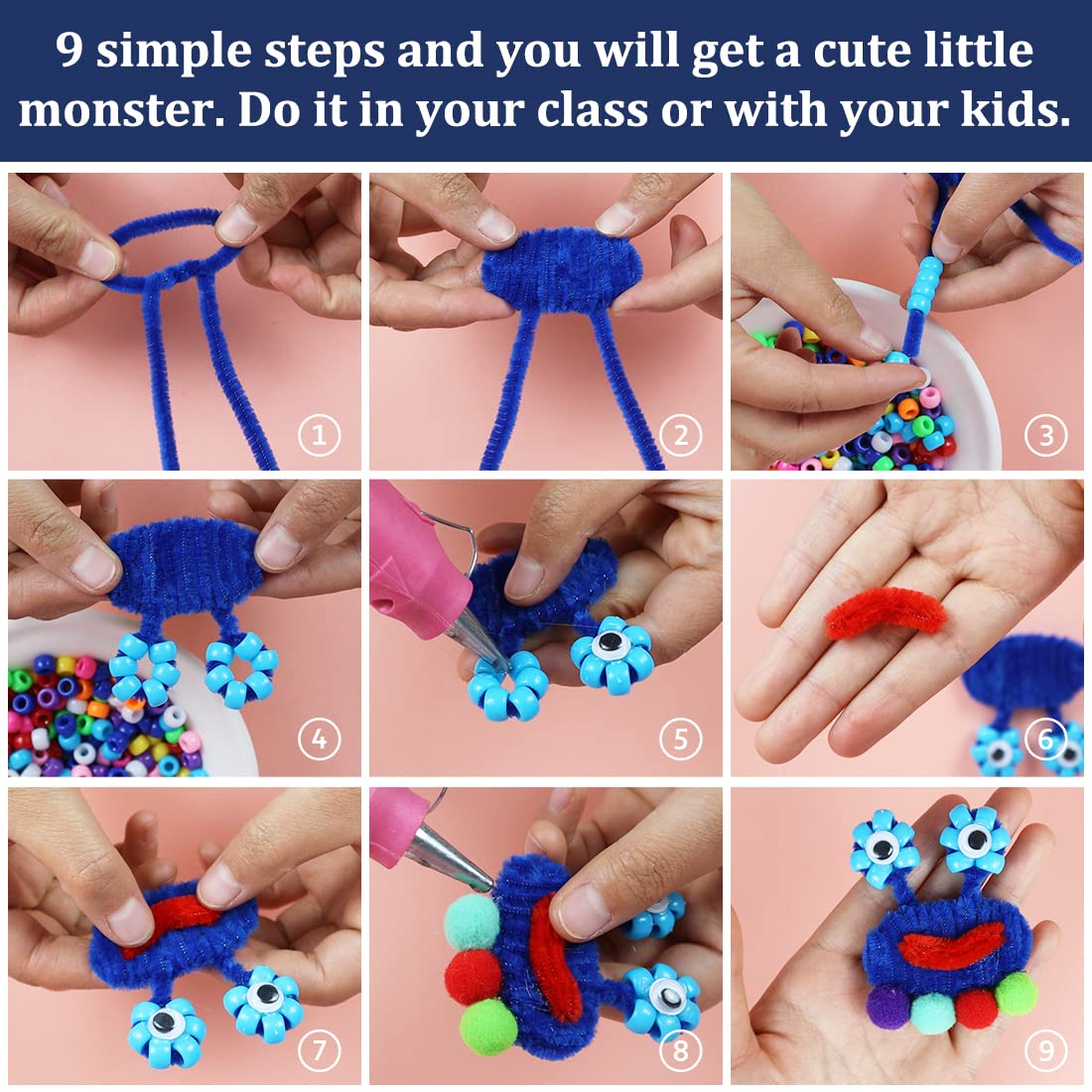 Pipe Cleaners, Pipe Cleaners Craft, Arts and Crafts, Crafts, Craft Supplies, Art Supplies (Beige)…