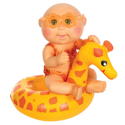 Cabbage Patch Kids Deluxe Tiny Newborn Splash ‘N Float Giraffe Swimsuit - 9-Inch CPK Doll - Grow Your Cabbage Patch - Play in and Out of Water
