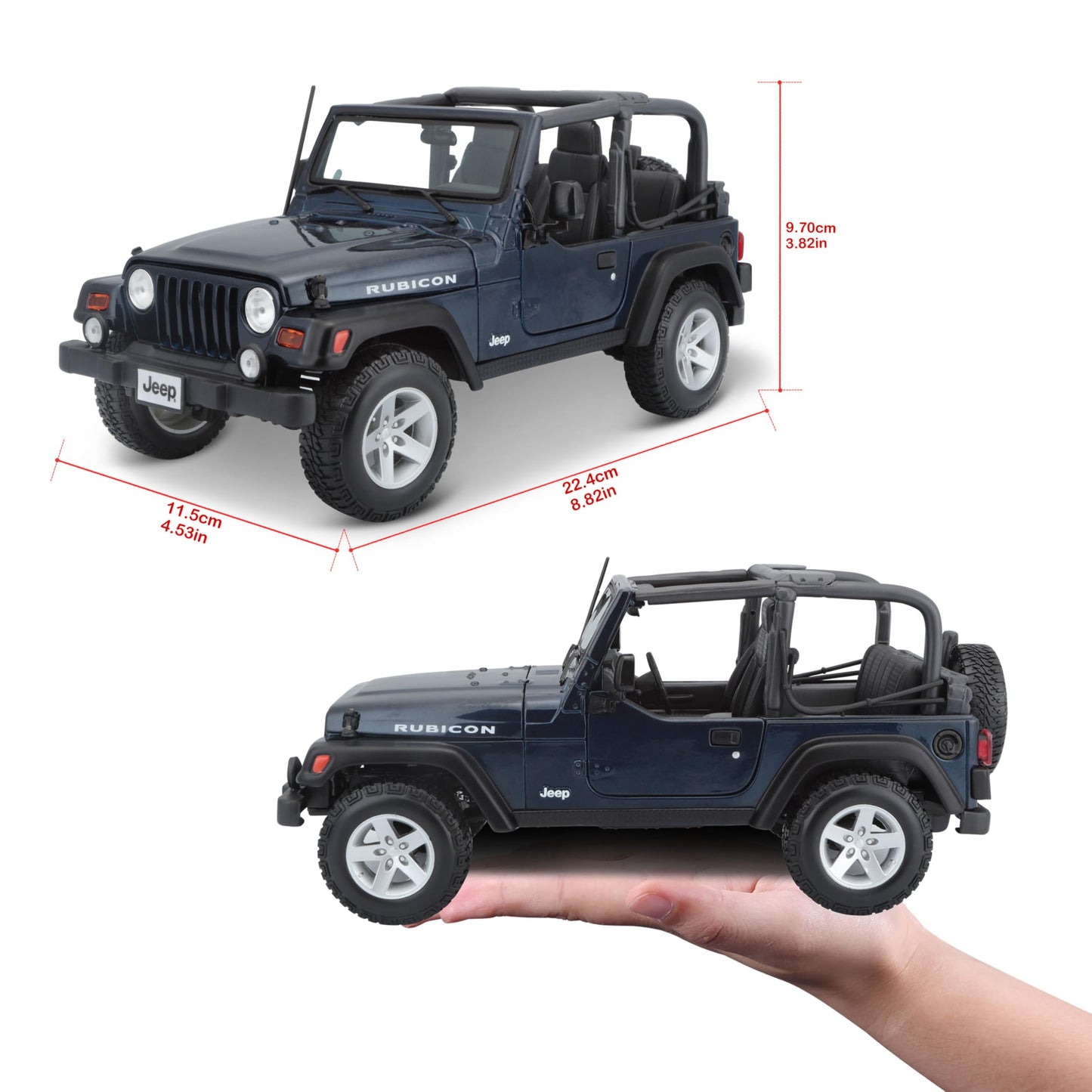 Maisto 1:18 Jeep Wrangler Rubicon (Colors May Vary)