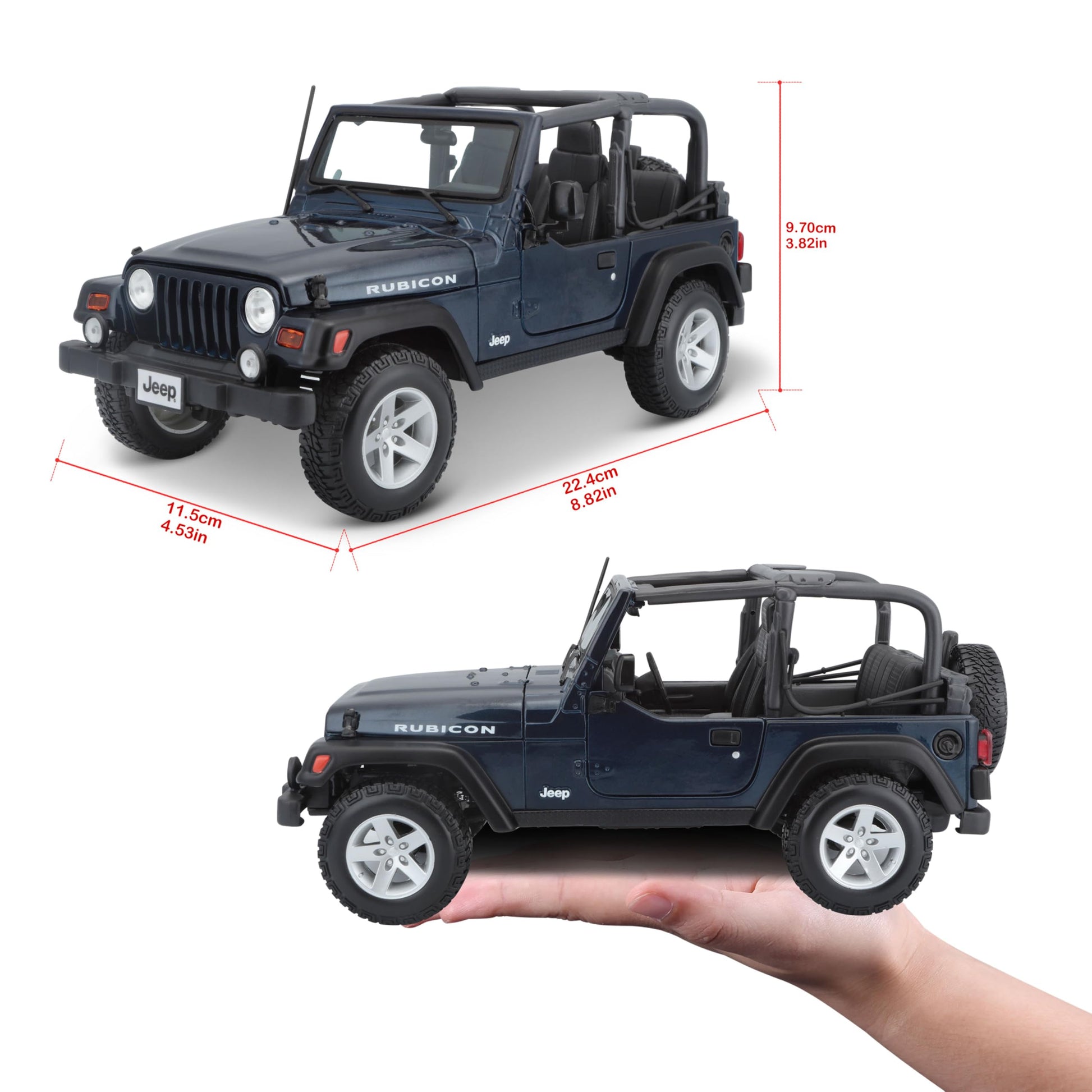 Maisto 1:18 Jeep Wrangler Rubicon (Colors May Vary)