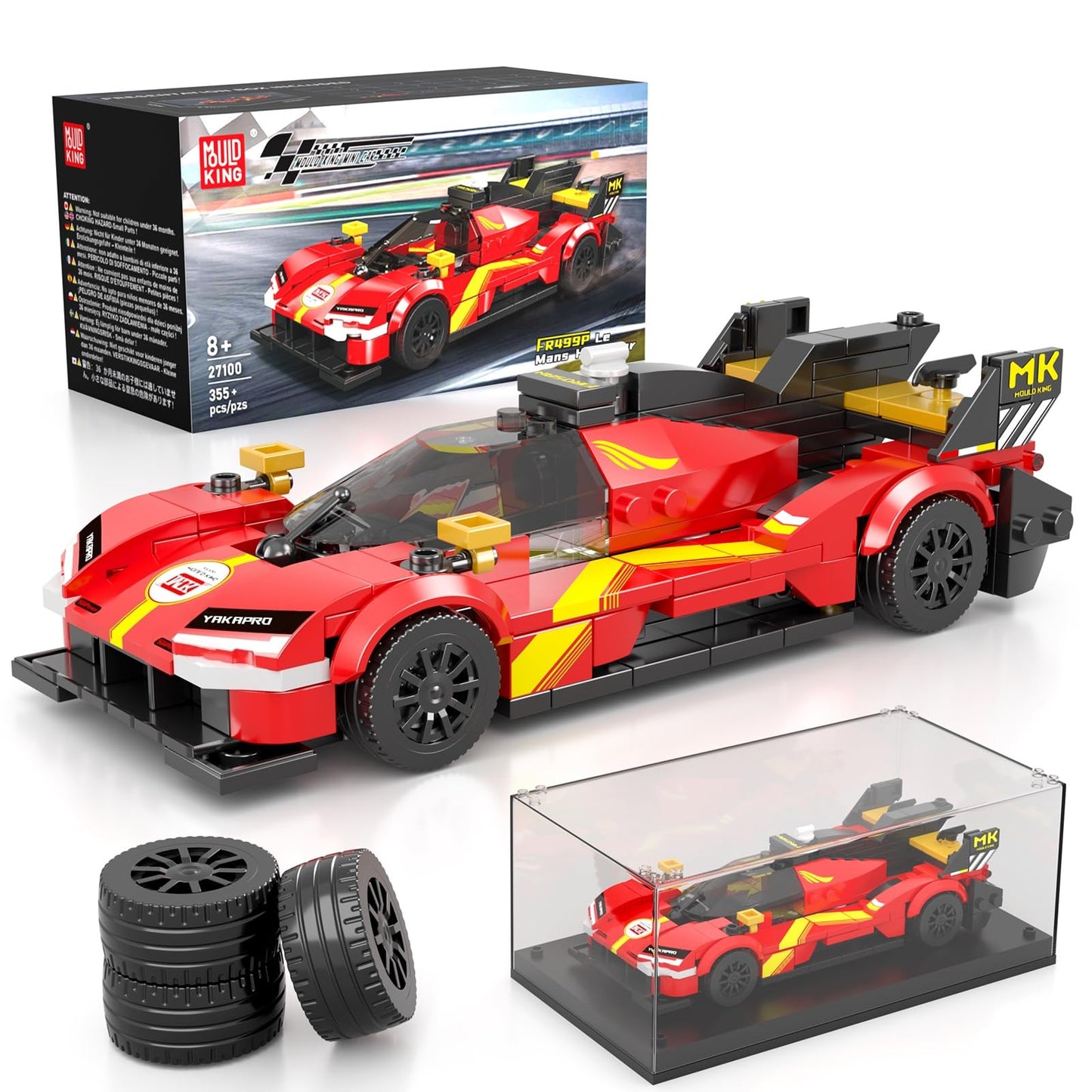 Mould King FR499P Speed Champion Car Building Kits, MOC Racing Car Toys Model, Vehicle Blocks Set Suitable for Boys to Build, House Decoration Gifts