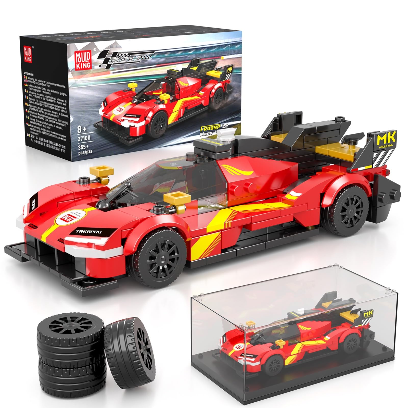 Mould King FR499P Speed Champion Car Building Kits, MOC Racing Car Toys Model, Vehicle Blocks Set Suitable for Boys to Build, House Decoration Gifts