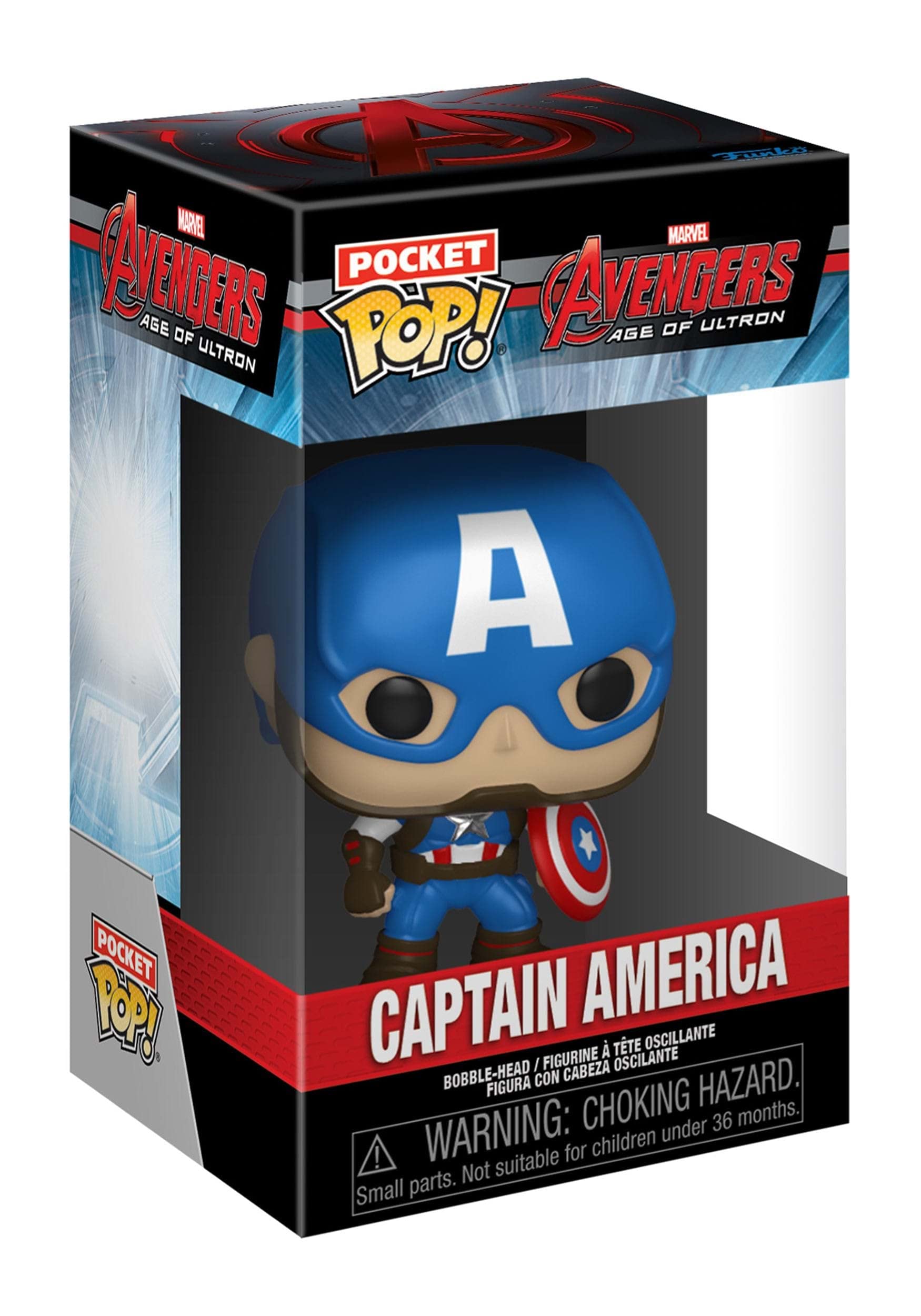 Funko Pop! Pocket Pop and Tee: Marvel - Captain America, Kids Extra Small