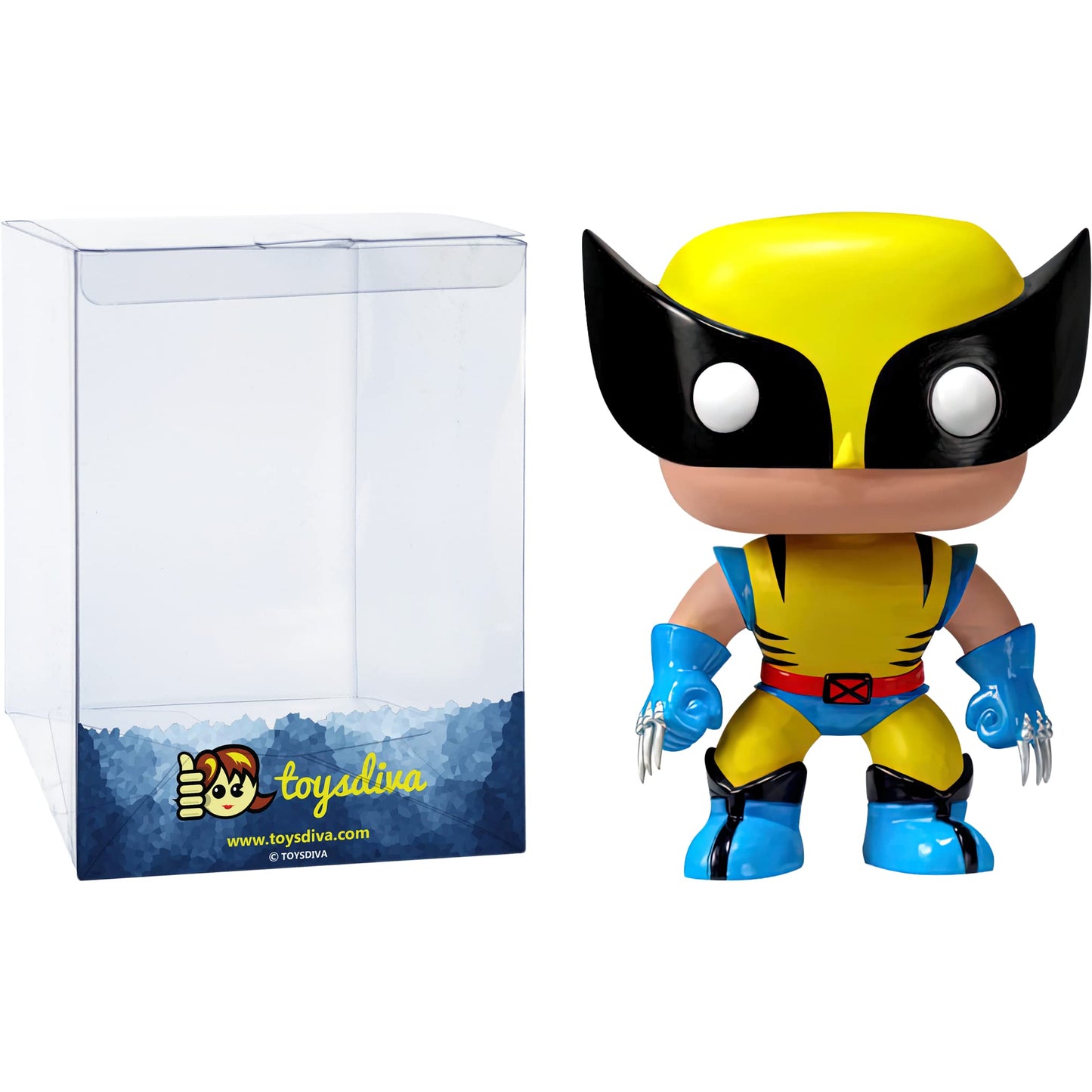 Funko W o l v e r i n e : P o p ! Vinyl Figurine Bundle with 1 Compatible 'ToysDiva' Graphic Protector (005-02277 - B)