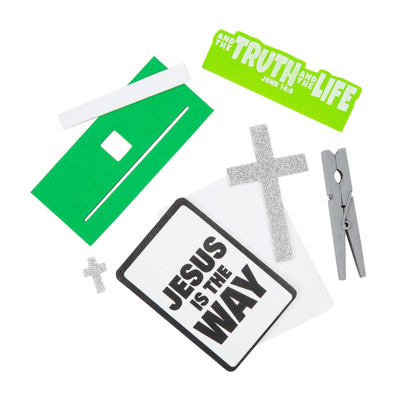 Fun Express 3D Jesus is The Way Craft Kit - Interactive Faith-Based Craft for Kids Perfect for Vacation Bible School 2024 - Church Events Religious