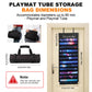 Playmat Holder, Playmat Tube Storage Bag for MTG, Fits 12+1 Card Game Playmats with Transparent Plastic Slots, Portable Organizer Rack for TCG/RPG Mat