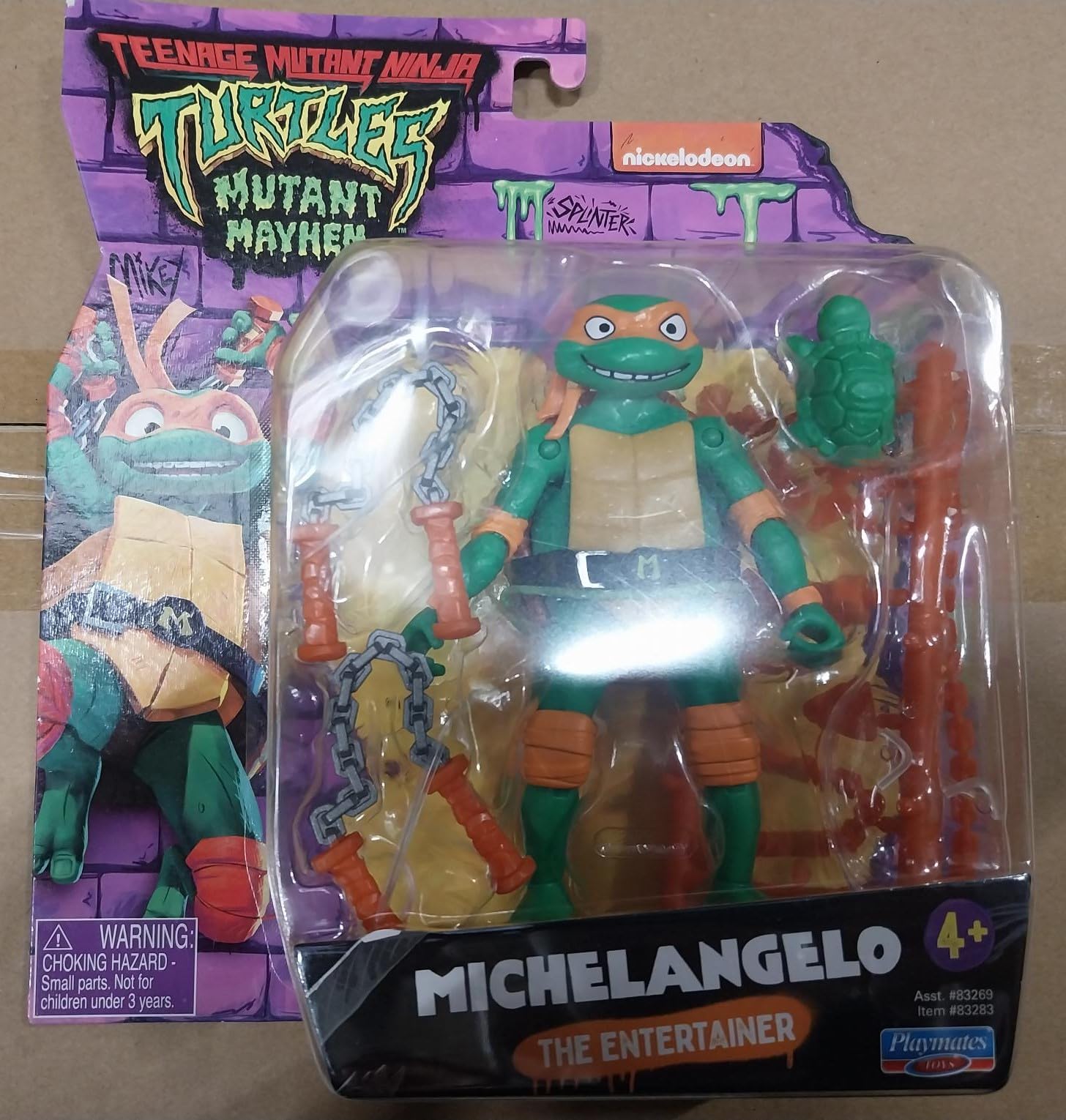 Teenage Mutant Ninja Turtles: Mutant Mayhem 4.25” Michelangelo Basic Action Figure by Playmates Toys
