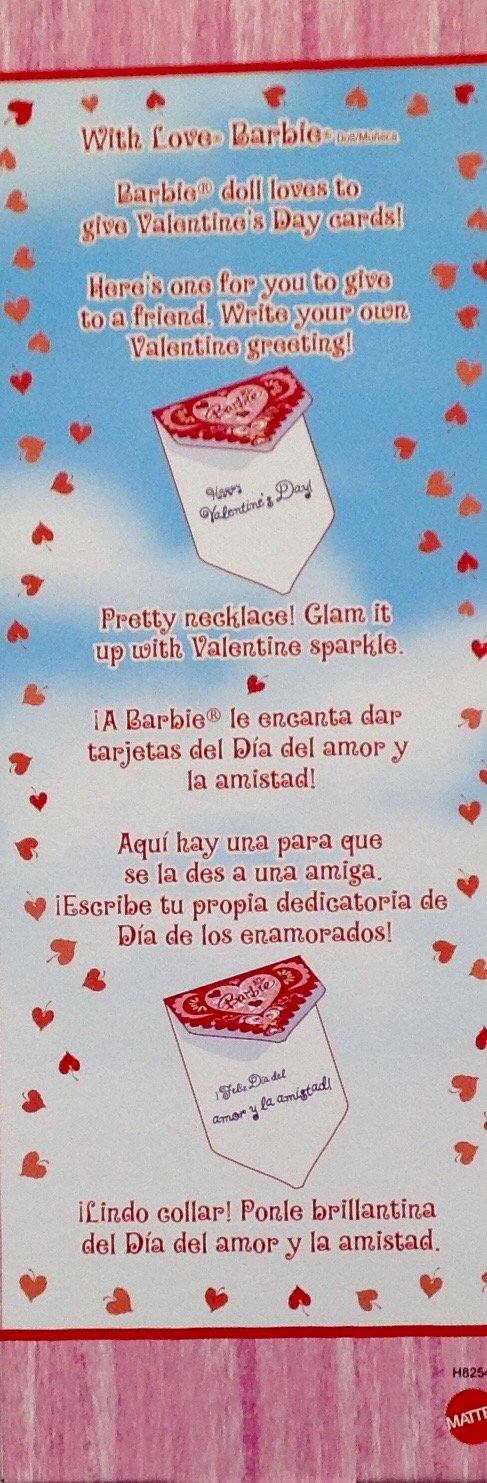 Barbie Valentines Day Doll Red Hearts With Love