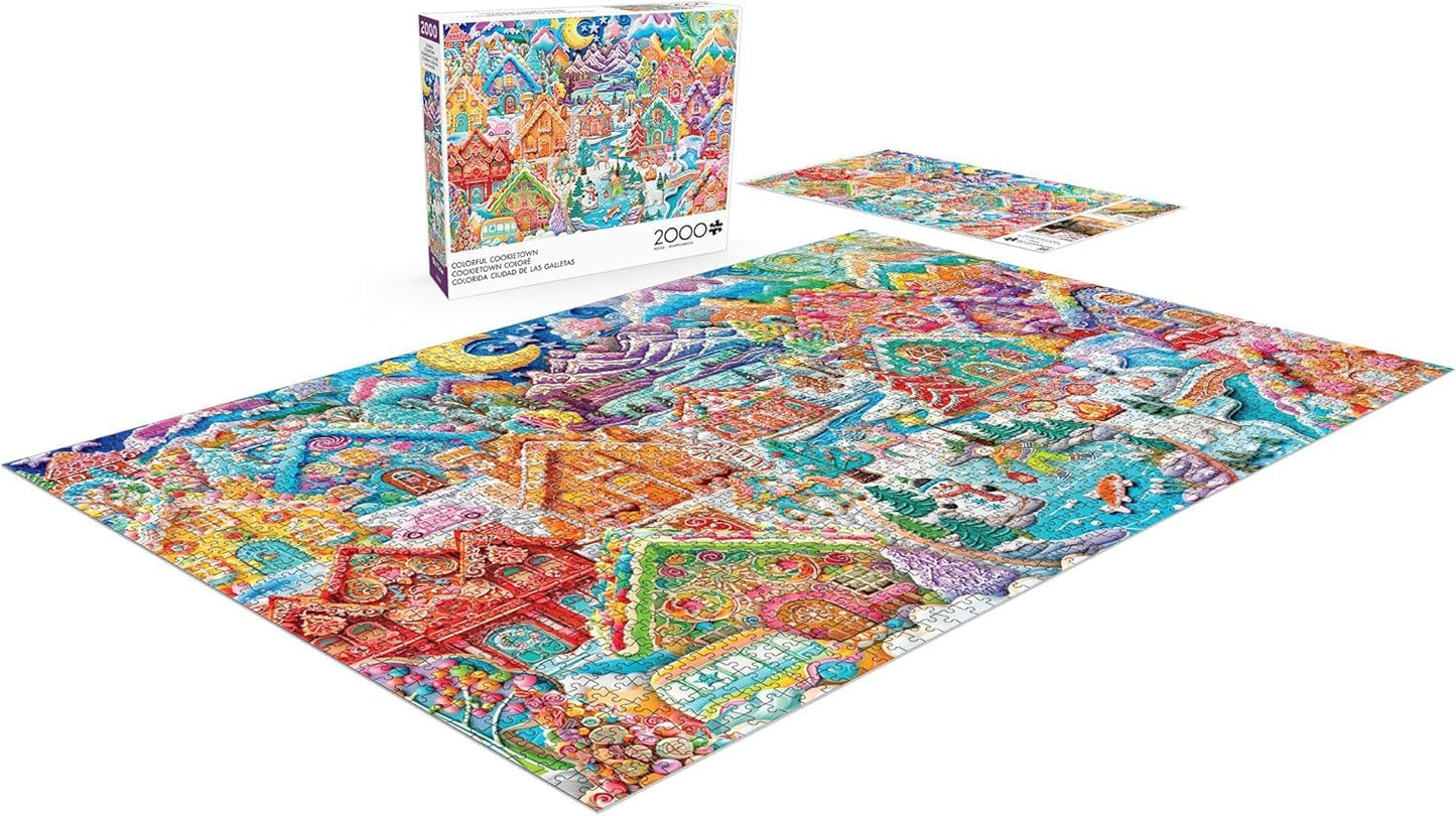 Buffalo Games - Colorful Cookietown - 2000 Piece Jigsaw Puzzle for Adults