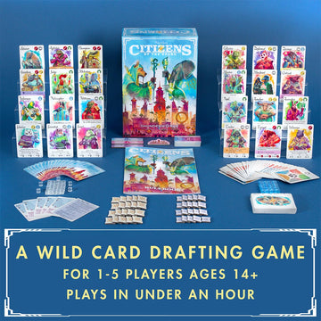 Citizens of The Spark Board Game | Strategy Card-Drafting Game of Clever Combos | Competitive Tableau Builder | Fantasy Sci-fi Animals | 1-5 Players