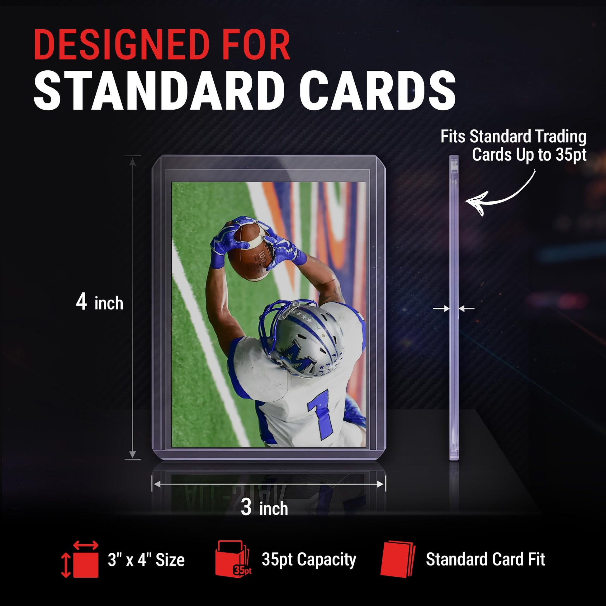 Ultra Pro 3" x 4" Ultra Clear Platinum Top Loaders for Trading Cards - Rigid Card Top Loaders for Sports, MTG and Pokemon - Fits 2.5" x 3.5" Size up