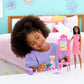 Barbie Careers Teacher Playset with Fashion Doll Wearing Removable Dress, Toddler Small Doll, Classroom Board & Accessories