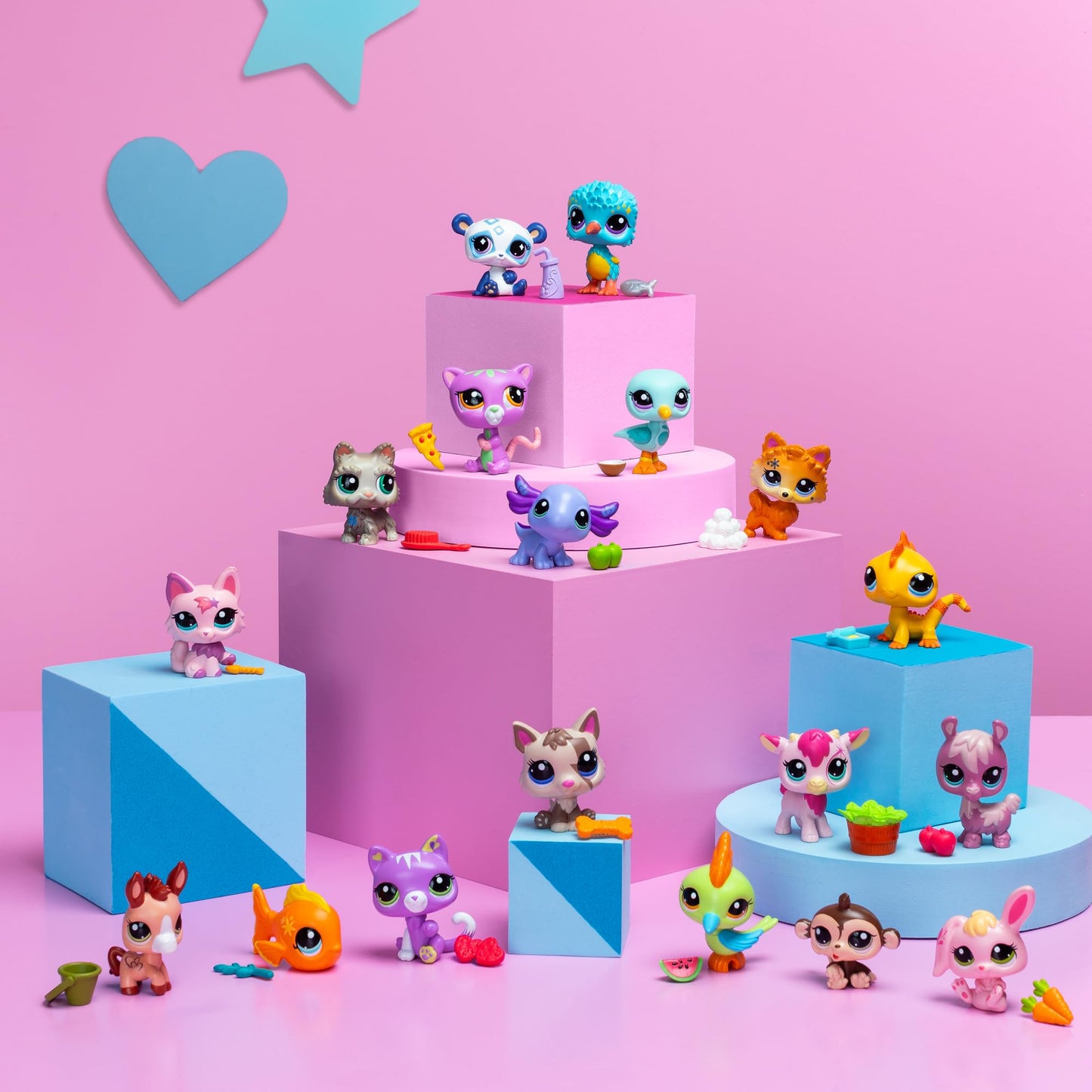 Littlest Pet Shop - Pet Surprise Display, 18 Pet Collector Set - Series 2 - LPS Gen 7, Authentic Mystery Figures, Surprise Collectible Kidult Toy