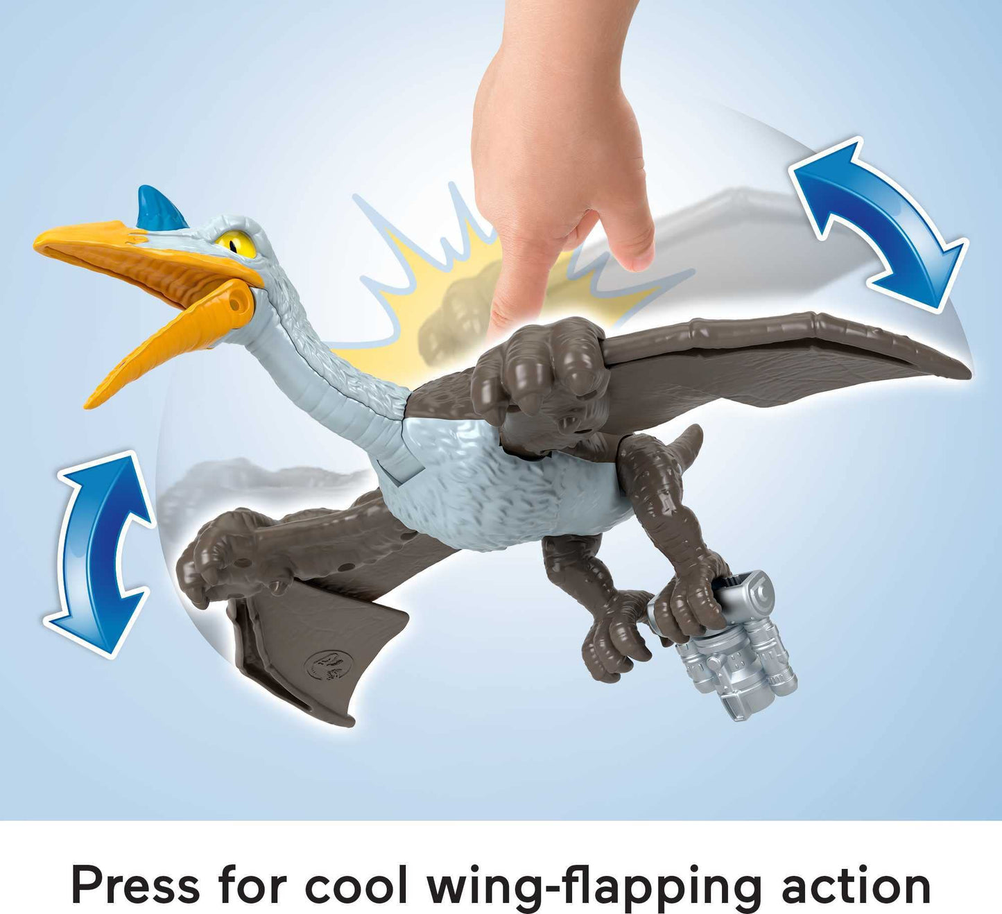 Fisher-Price Imaginext Jurassic World Dinosaur Toy Soaring Quetzal Figure Set for Pretend Play Preschool Kids Ages 3+ Years