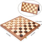 VAMSLOVE 14inch Checkers Folding Wooden Game Set, 8x8 Classic Checkerboard International Checkers Draughts Board 64 Square with Pieces Storage Slots