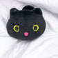 Pineapple Kawaii Black Cat Plush Pillow Plushies Squishmellow Plushie Soft Squishy Stuffed Animal Toy Cute Kitten Cushion for Kids Room Decor 10 inch